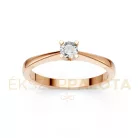 Ékszerpalota eljegyzési gyűrű 0,2ct gyémánttal BRK604 rozé arany