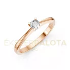 Ékszerpalota eljegyzési gyűrű 0,2ct G/VS gyémánttal BRK604 rozé arany
