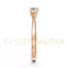 Ékszerpalota eljegyzési gyűrű 0,2ct G/VS gyémánttal BRK604 rozé arany