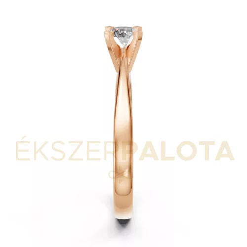 Ékszerpalota eljegyzési gyűrű 0,25ct gyémánttal BRK604 rozé arany