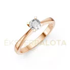 Ékszerpalota eljegyzési gyűrű 0,25ct G/VS gyémánttal BRK604 rozé arany