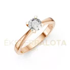 Ékszerpalota eljegyzési gyűrű 0,4ct G/VS gyémánttal BRK604 rozé arany