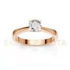 Ékszerpalota eljegyzési gyűrű 0,4ct G/VS gyémánttal BRK604 rozé arany