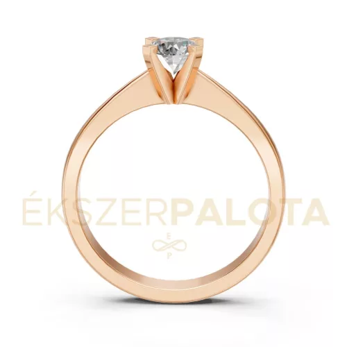 Ékszerpalota eljegyzési gyűrű 0,5ct gyémánttal BRK604 rozé arany
