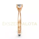 Ékszerpalota eljegyzési gyűrű 0,5ct G/VS gyémánttal BRK604 rozé arany