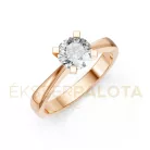 Ékszerpalota eljegyzési gyűrű 0,8ct H/SI gyémánttal BRK604 rozé arany