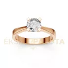 Ékszerpalota eljegyzési gyűrű 0,8ct G/VS gyémánttal BRK604 rozé arany