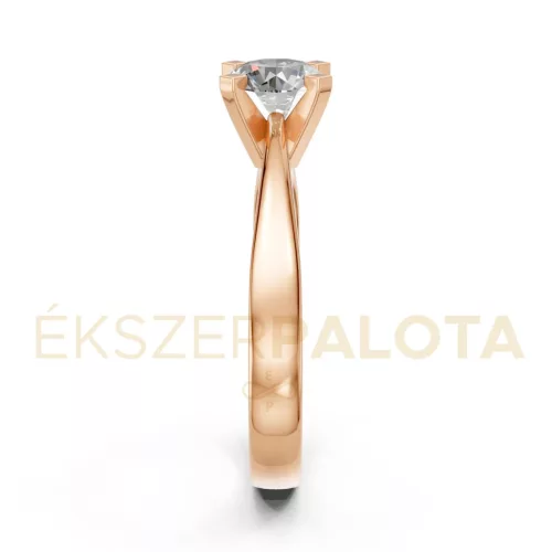 Ékszerpalota eljegyzési gyűrű 1ct H/SI gyémánttal BRK604 rozé arany