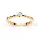 Ékszerpalota eljegyzési gyűrű 0,1ct G/VS gyémánttal BRK604 sárga arany