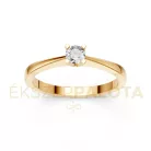 Ékszerpalota eljegyzési gyűrű 0,17ct G/VS gyémánttal BRK604 sárga arany