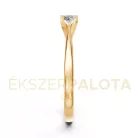 Ékszerpalota eljegyzési gyűrű 0,2ct G/VS gyémánttal BRK604 sárga arany