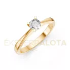 Ékszerpalota eljegyzési gyűrű 0,25ct gyémánttal BRK604 sárga arany