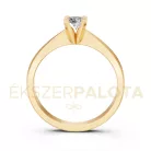 Ékszerpalota eljegyzési gyűrű 0,25ct G/VS gyémánttal BRK604 sárga arany