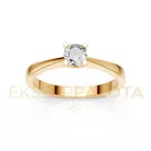 Ékszerpalota eljegyzési gyűrű 0,3ct H/SI gyémánttal BRK604 sárga arany