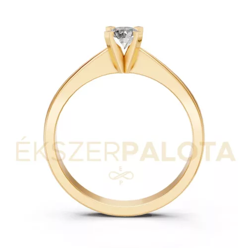 Ékszerpalota eljegyzési gyűrű 0,3ct G/VS gyémánttal BRK604 sárga arany
