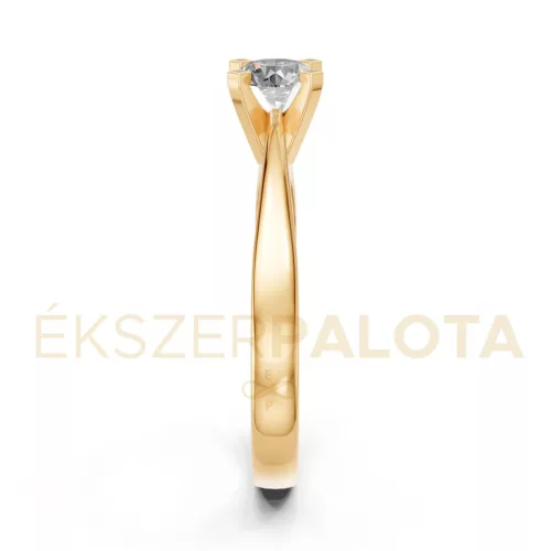 Ékszerpalota eljegyzési gyűrű 0,4ct H/SI gyémánttal BRK604 sárga arany