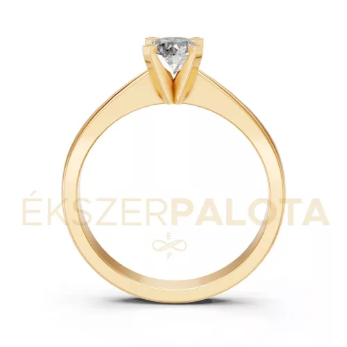 Ékszerpalota eljegyzési gyűrű 0,4ct gyémánttal BRK604 sárga arany