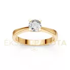 Ékszerpalota eljegyzési gyűrű 0,4ct G/VS gyémánttal BRK604 sárga arany