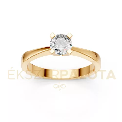 Ékszerpalota eljegyzési gyűrű 0,5ct gyémánttal BRK604 sárga arany