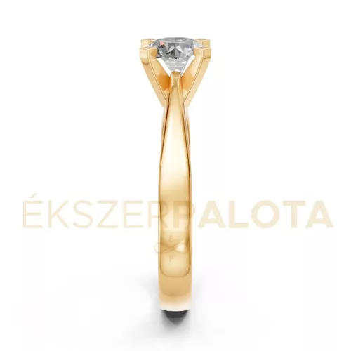 Ékszerpalota eljegyzési gyűrű 0,8ct H/SI gyémánttal BRK604 sárga arany