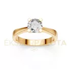 Ékszerpalota eljegyzési gyűrű 0,8ct gyémánttal BRK604 sárga arany