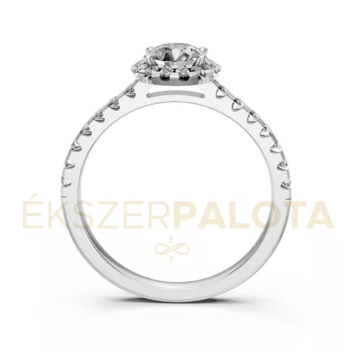 Ékszerpalota eljegyzési gyűrű 0,5Ct gyémánttal BRK605 fehér arany