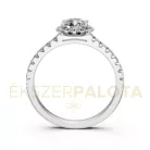 Ékszerpalota eljegyzési gyűrű 0,5Ct G/VS gyémánttal BRK605 fehér arany