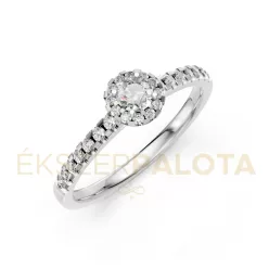   Ékszerpalota eljegyzési gyűrű 0,17Ct gyémánttal BRK605 platina