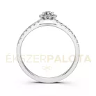 Ékszerpalota eljegyzési gyűrű 0,17Ct gyémánttal BRK605 platina