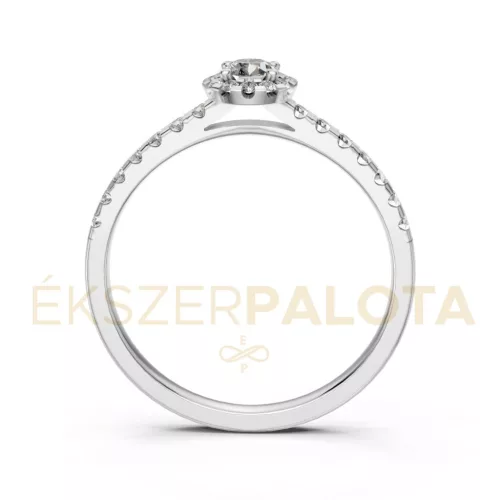 Ékszerpalota eljegyzési gyűrű 0,17Ct gyémánttal BRK605 platina