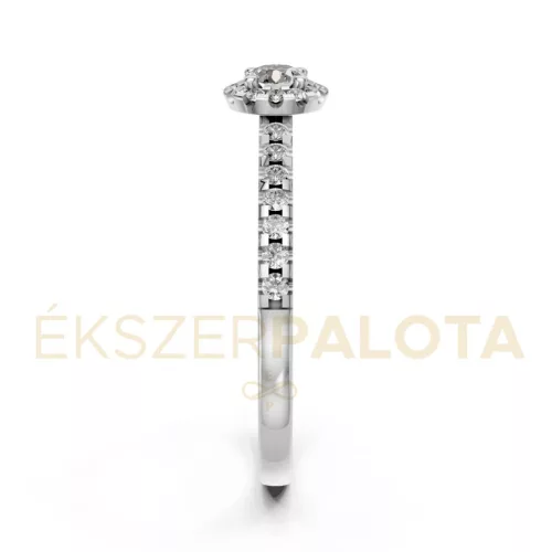 Ékszerpalota eljegyzési gyűrű 0,17Ct gyémánttal BRK605 platina