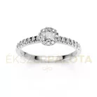 Ékszerpalota eljegyzési gyűrű 0,17Ct gyémánttal BRK605 platina
