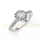 Ékszerpalota eljegyzési gyűrű 0,5Ct gyémánttal BRK605 platina