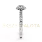 Ékszerpalota eljegyzési gyűrű 0,5Ct G/VS gyémánttal BRK605 platina