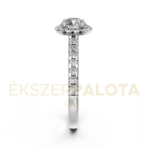 Ékszerpalota eljegyzési gyűrű 0,5Ct G/VS gyémánttal BRK605 platina