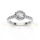Ékszerpalota eljegyzési gyűrű 0,5Ct G/VS gyémánttal BRK605 platina