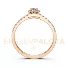 Ékszerpalota eljegyzési gyűrű 0,17Ct gyémánttal BRK605 rozé arany