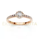 Ékszerpalota eljegyzési gyűrű 0,17Ct gyémánttal BRK605 rozé arany