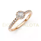 Ékszerpalota eljegyzési gyűrű 0,17Ct G/VS gyémánttal BRK605 rozé arany