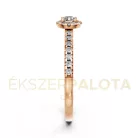 Ékszerpalota eljegyzési gyűrű 0,17Ct G/VS gyémánttal BRK605 rozé arany