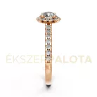 Ékszerpalota eljegyzési gyűrű 0,5Ct gyémánttal BRK605 rozé arany