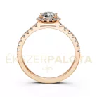 Ékszerpalota eljegyzési gyűrű 0,5Ct G/VS gyémánttal BRK605 rozé arany