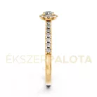Ékszerpalota eljegyzési gyűrű 0,17Ct gyémánttal BRK605 sárga arany