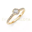 Ékszerpalota eljegyzési gyűrű 0,17Ct G/VS gyémánttal BRK605 sárga arany