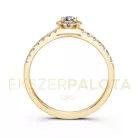 Ékszerpalota eljegyzési gyűrű 0,17Ct G/VS gyémánttal BRK605 sárga arany
