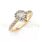 Ékszerpalota eljegyzési gyűrű 0,5Ct gyémánttal BRK605 sárga arany