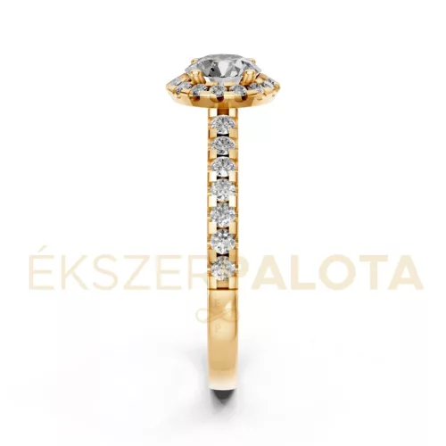 Ékszerpalota eljegyzési gyűrű 0,5Ct gyémánttal BRK605 sárga arany