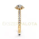 Ékszerpalota eljegyzési gyűrű 0,5Ct G/VS gyémánttal BRK605 sárga arany