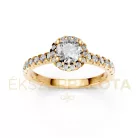 Ékszerpalota eljegyzési gyűrű 0,5Ct G/VS gyémánttal BRK605 sárga arany