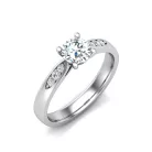 Ékszerpalota eljegyzési gyűrű 0,4ct G/VS gyémánttal BRK606 platina